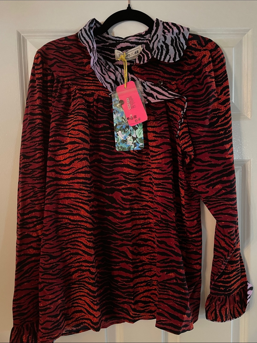 Kenzo x H&M Silk Animal Print Blouse